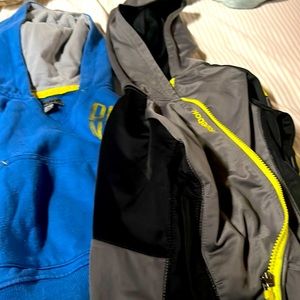 Set of two boys sweaters size 3t (Reebok hooded zip up and dkny hoodie)